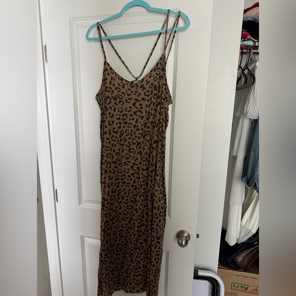 Women Leopard Print Summer Dress
